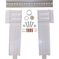 White and Silver Wall Bracket Laundry Tub Hardware Kit