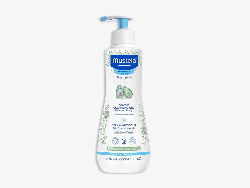 Mustela Baby Gentle Cleansing Gel - Baby Hair & Body Wash - with Natural Avocado fortified with Vitamin B5 - Biodegradable Formula & Tear-Free – 16.90 fl. oz.