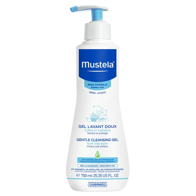  Mustela Baby Soothing Cleansing Gel - Fragrance-Free Hair &  Body Wash for Very Sensitive Skin - with Natural Avocado Perseose &  Schizandra Berry - 10.14 fl. oz. : Baby