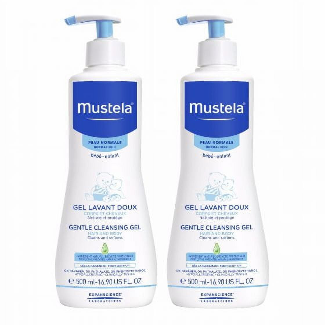 Mustela Baby Gentle Cleansing Gel, Hair and Body Wash with Natural Avocado  Perseose, Twin Pack, 2 x 16.9 oz