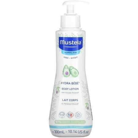 Mustela Hydra Bebe Body Lotion - Daily Moisturizing Baby Lotion with Natural Avocado, Jojoba & Sunflower Oil – 10.14 fl. oz.