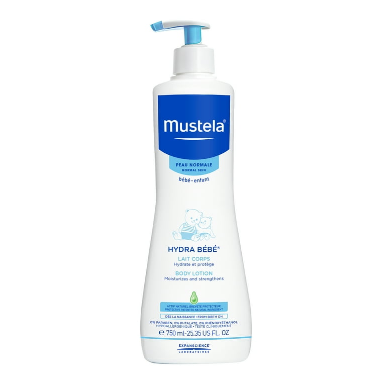 Mustela Baby Hydra Bebe Body Lotion with Natural Avocado Perseose, 25.35 fl  oz 