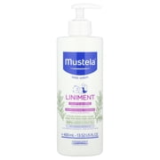 Mustela Baby Liniment, Natural No-Rinse Baby Cleanser for Diaper Change with Olive Oil, 13.52 fl oz