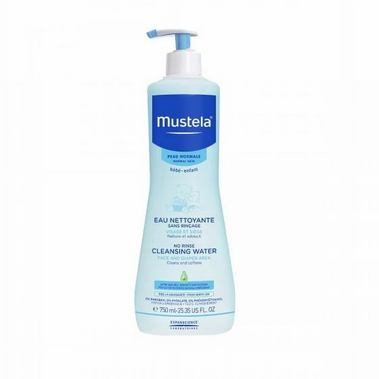 Mustela Baby Cleansing Water - No-Rinse Micellar Water - with Natural  Avocado & Aloe Vera - for Baby's Face, Body & Diaper - 1 or 2-Pack -  Various