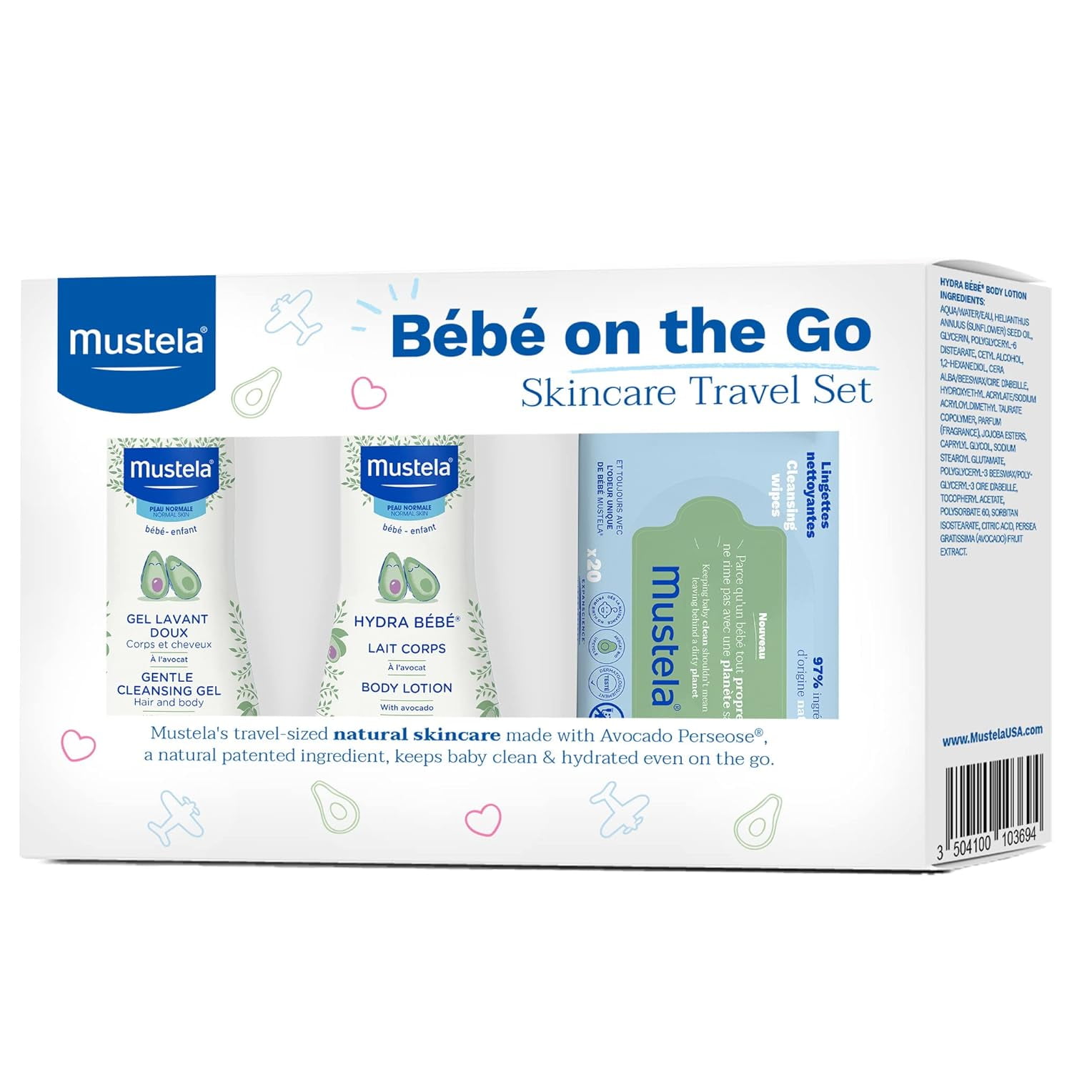 Mustela Newborn Arrival Gift Set - Baby Skincare & Bath Time Essentials -  Nat