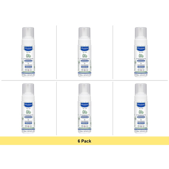 Mustela Cradle Cap Newborns Foam Shampoo, 5.07 Oz - 6 Pack