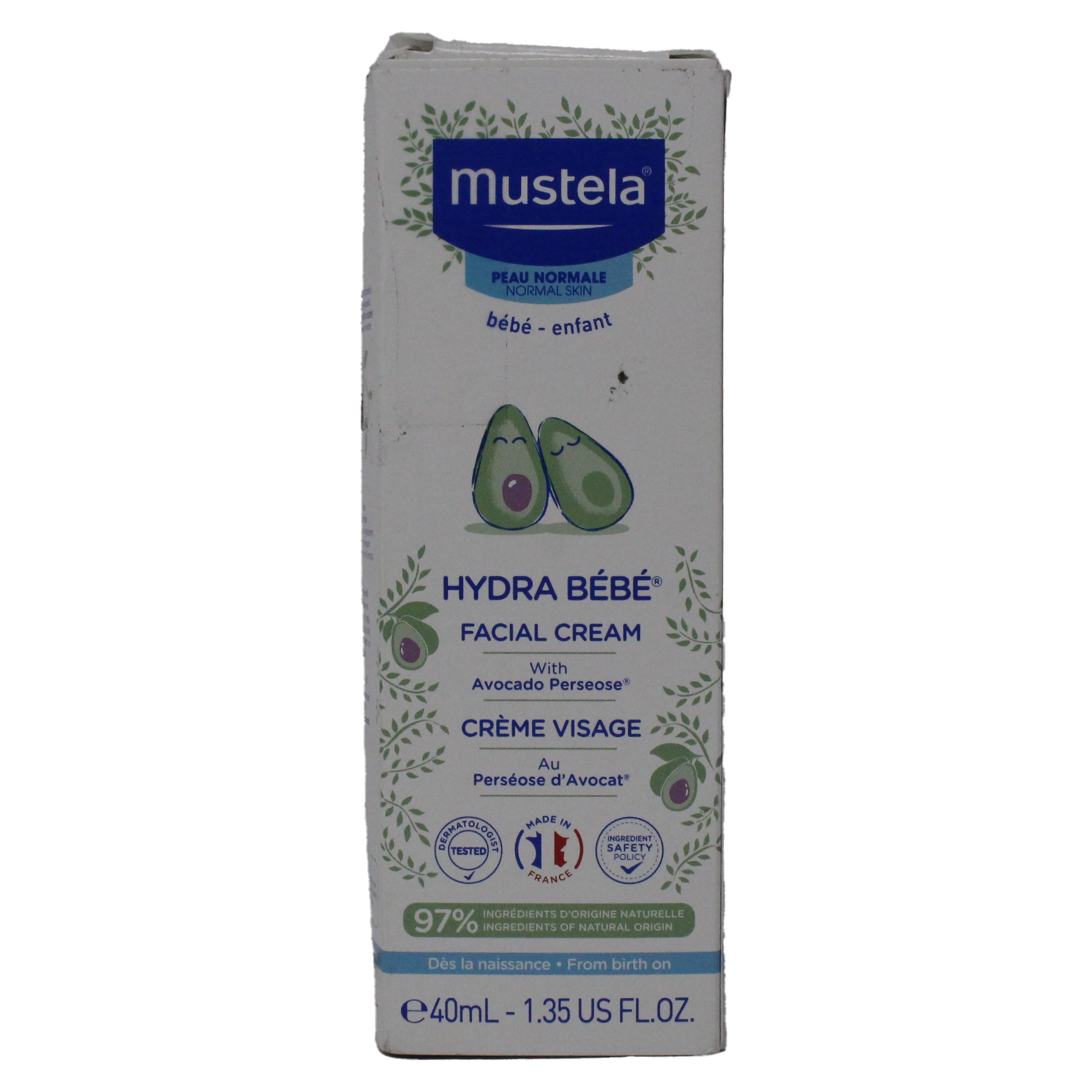 Mustela Hydra Bebe Face Cream, Avocado Extract, Baby Moisturizer