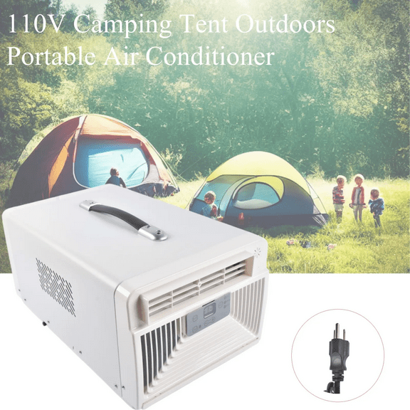 Mustrod 110V 650W Portable Electric Air Conditioner Mini Outdoor Camping Tent AC Kit Remote Control