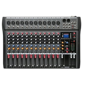 Mustrod 12 Channel Professional Audio Mixer Digital Bluetooth Sound Board Live Studio Power Mixing