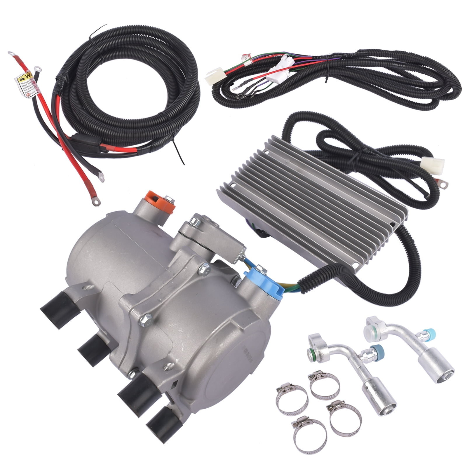 Mustrod 12V Universal Electric Air Conditioner A/C Compressor Kit for ...