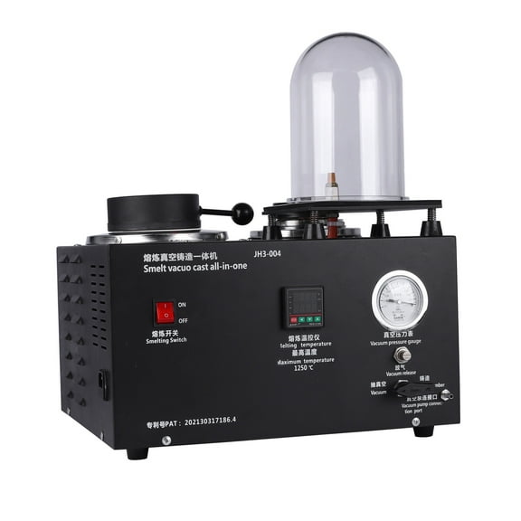 Mustrod 1500W Vacuum Casting Machine 2KG High Temperature Jewelry Precious Gold Silver Melting Tool