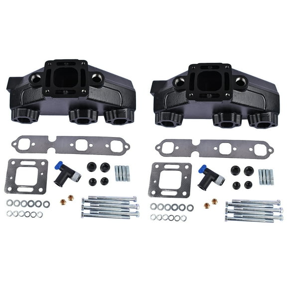 Mustrod 2x Exhaust Manifold for Mercruiser 4.3L V6 1985-2002, 175 185 205 model 99745 99746 99746A8