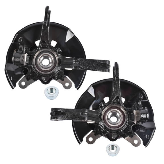 Mustrod 2x Front Steering Knuckle & Hub Bearing Assembly for Honda Civic 2012 L4 1.5L 1.8L LK097 LK098