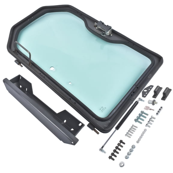 Mustrod 7351555 Door Frame Assembly Front Windshield Kit w/ 6729284 Cab Glass+ 6678091 Gas Spring for Bobcat S70