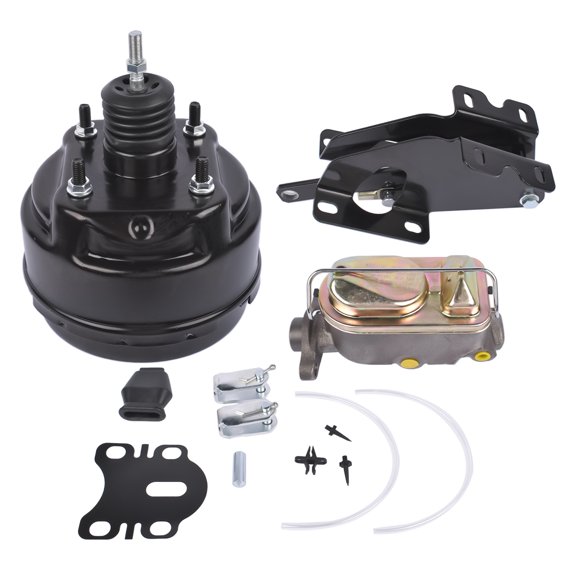 Mustrod 8'' Power Brake Booster Conversion Kit with Master Cylinder for Ford Ranchero Fairlane Torino