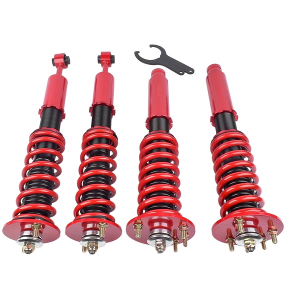 Mustrod Coilover Spring and Shock Assembly for Acura CL Honda Accord Sedan Coupe 1998-2003 Red 4Pcs
