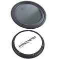 thumbnail image 1 of Mustrod Dia 12" Round Fixed RV Window Tempered Tinted Glass for RV Camper Cargo Fit for 1-5/8" Thickness Wall, 1 of 10