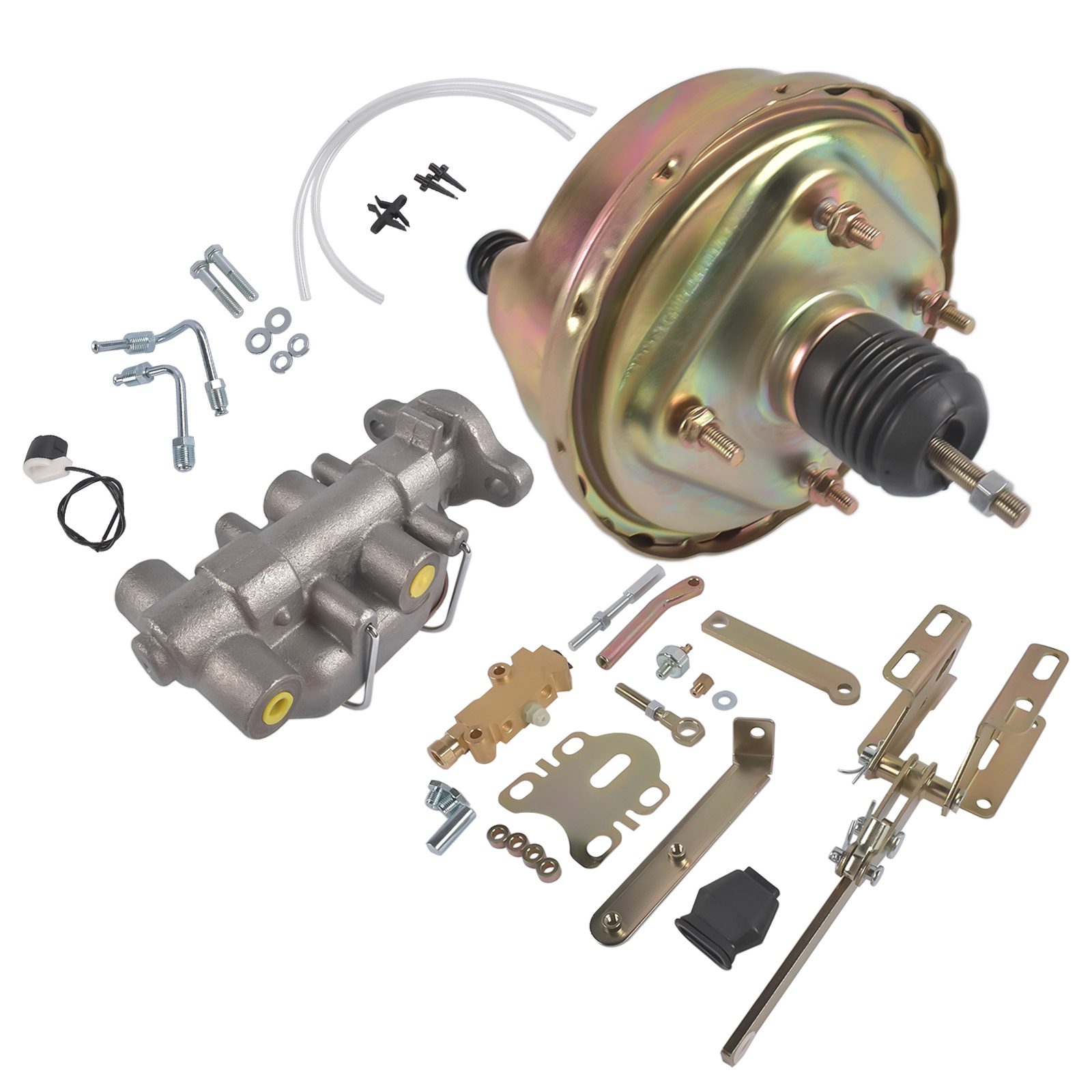 Mustrod For 1961-1964 Ford Thunderbird 8 inch Power Brake Booster Conversion Master Cylinder Disc Drum Kit