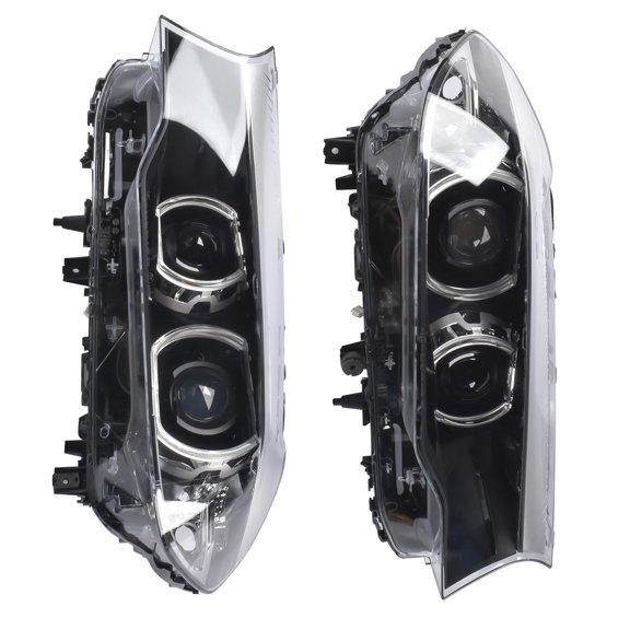 Mustrod Pair Xenon LED Headlight w/ AFS Left & Right Side Headlamp for 2017-2020 BMW 5 Series G30 G31