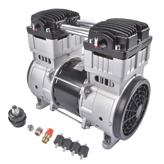 Mustrod SP-9421 Electric Air Compressor 2HP 110V 24 Gallon 70dB Oil-Lube Dual Piston Thermal Protection