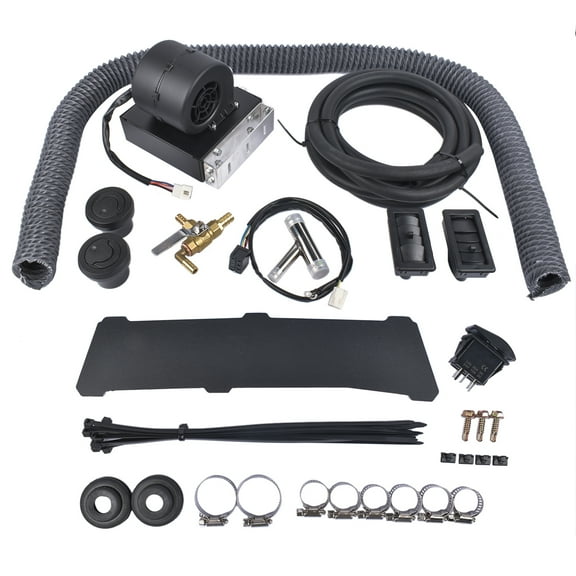 Mustrod SSHK165-00 Cab Heater Kit Black with Defrost for Polaris Ranger XP 900 2013-2019