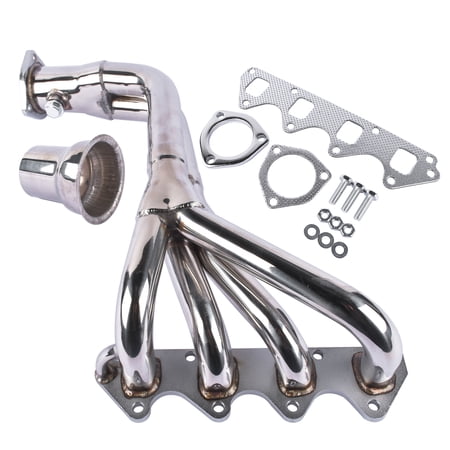 Mustrod Stainless Steel Polished Exhaust Header for Samurai Samurai Sidekick & Geo Tracker 1.3L 1.6L