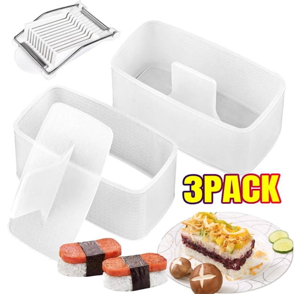 Musubi Mold Kit - 2 Pack Non-Stick Musubi Press Mold with Rice Paddle - Create Authentic Hawaiian Musubi at Home, Used in Hawaii Restaurants