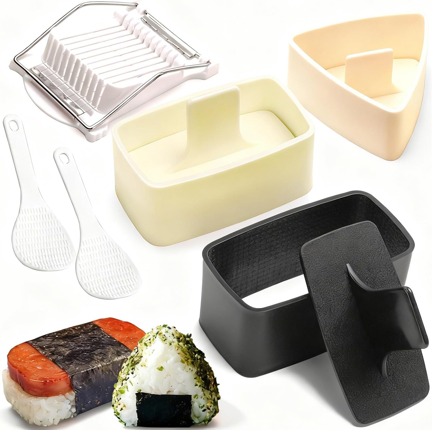 Musubi Mold Kit, Musubi Press Molds with Musubi Maker, Triangle Onigiri ...