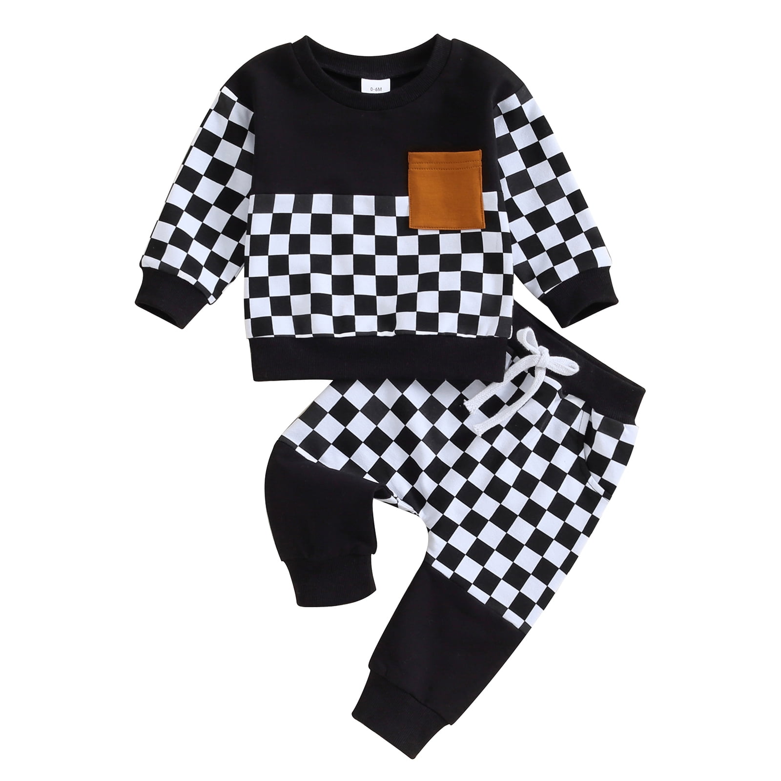 Baby Boy Cute 2-Piece Outfit - Printed Shirt & Trouser Set for Newborns