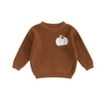 thumbnail image 1 of Musuos Baby Boys Girls Halloween Sweater 0-3Years Casual Pumpkin/Ghost Embroidery Long Sleeve Warm Pullover Infant Knitwear, 1 of 7