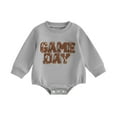 thumbnail image 1 of Musuos Baby Boys Girls Sweatshirts Rompers 3 6 12 18M Letter Embroidery Crew Neck Long Sleeve Infant Jumpsuits, 1 of 10