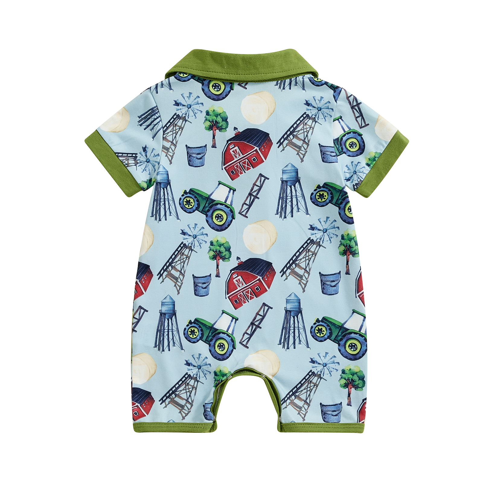 Musuos Baby Boys Summer Cute Romper 3M 6M 12M 18M Short Sleeve Button ...