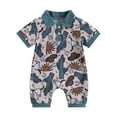 thumbnail image 1 of Musuos Baby Boys Summer Jumpsuit 3 6 12 18M Casual Bull Head Print Short Sleeve Romper for Newborn Infant, 1 of 10