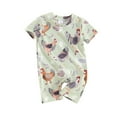 thumbnail image 1 of Musuos Baby Boys Summer Romper 3M 6M 9M 12M Infant Short Sleeve Crew Neck Chick Print Cute Jumpsuit, 1 of 10