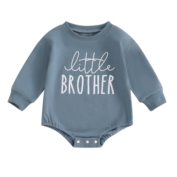 Musuos Baby Boys Sweatshirts Rompers 3M 6M 12m 18M Letter Print Round Neck Long Sleeve Toddler Fall Bodysuits Jumpsuits