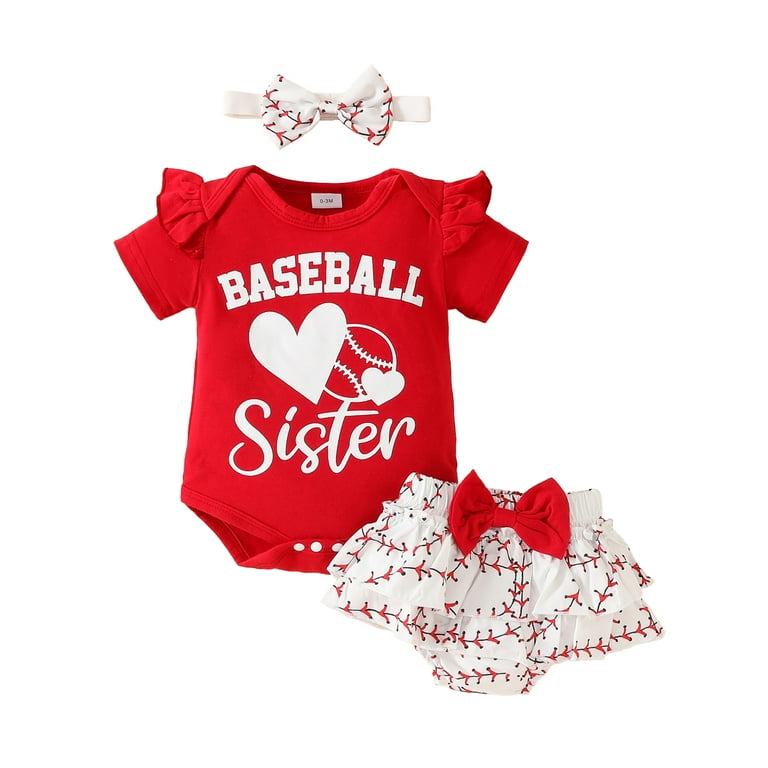 Baseball Layered Bow Baseball Layered Bow