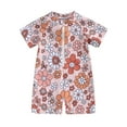 thumbnail image 1 of Musuos Baby Girl One-pieces Swimwear 6M 12M 18M 24M 3Y Summer Floral Print Short Sleeves Swimsuits for Toddler Bathing Suits Beachwear, 1 of 9