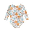 thumbnail image 1 of Musuos Baby Girl Swimwear 6 12 18 24M 3 4T Floral Print Back Bandage Knot Cutout Swimsuits for Toddler Bathing Suits Beachwear, 1 of 10