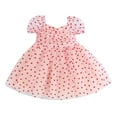 thumbnail image 1 of Musuos Baby Girl Valentine’s Day Dress 12 18 24M 3 4T Short Puff Sleeve Heart Print Tulle Dress Cute Princess Dress, 1 of 10