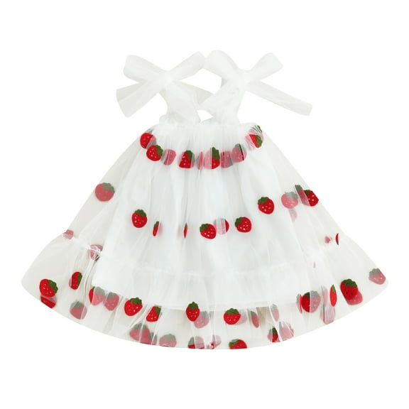 Musuos Baby Girls Summer Tulle Dress 3 M 6M 12M 18M 24M 3Y Sleeveless Bow Straps A-Line Dress with Butterfly Wing Toddler Cute Clothes