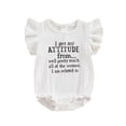 thumbnail image 1 of Musuos Baby Girls and Boys Romper 3 6 12 18 24M Casual Letter Print Round Neck Fly Sleeve Jumpsuit Summer Clothes for Infant, 1 of 8