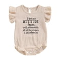 thumbnail image 1 of Musuos Baby Girls and Boys Romper 3 6 12 18 24M Casual Letter Print Round Neck Fly Sleeve Jumpsuit Summer Clothes for Infant, 1 of 8