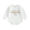 thumbnail image 1 of Musuos Baby Halloween Rompers 6 12 18 24Months Letter Print Long Sleeve Round Neck Bodysuit Infant Loose Fit Jumpsuits for Boys Girls, 1 of 10