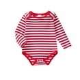 thumbnail image 1 of Musuos Ifant Baby Sweatshirt Romper 3 6 9 12 18M Valentine Letter/Stripe Print Long Sleeve Jumpsuit for Newborn Girl Boy Cute Clothes, 1 of 10