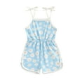 thumbnail image 1 of Musuos Kid Girls Cute Summer Jumpsuit 1-5 Years Sleeveless Square Neck Floral Print Romper Shorts Toddler Casual Playsuit, 1 of 9