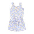thumbnail image 1 of Musuos Kids Girls Shorts Set, 6 12 18 24M 3 4Y Flower Print Sleeveless Crew Neck Tank Top and Shorts Summer 2-piece Outfit, 1 of 9