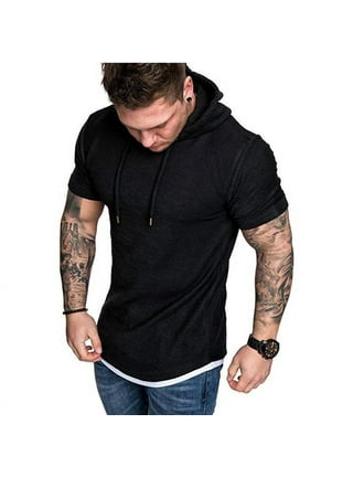 Oversized short-sleeved sweatshirt - WASHED BLACK - men