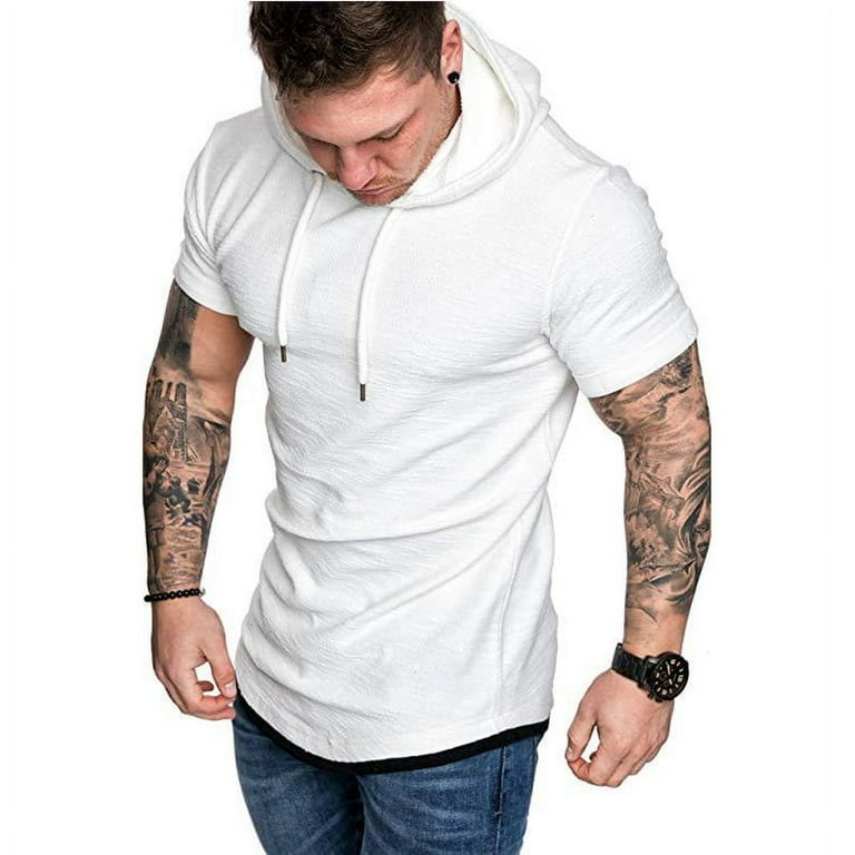 Short sleeve summer hoodie hotsell