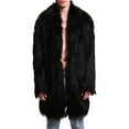 thumbnail image 1 of Musuos Men’s Winter Coat, Long Sleeve Open Front Furry Faux Fur Long Coat Outwear, S-4XL, 1 of 6