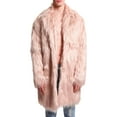 thumbnail image 1 of Musuos Men’s Winter Coat, Long Sleeve Open Front Furry Faux Fur Long Coat Outwear, S-4XL, 1 of 6